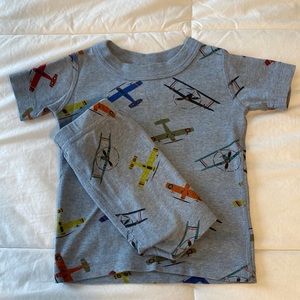 Hanna Andersson blue airplane pj’s